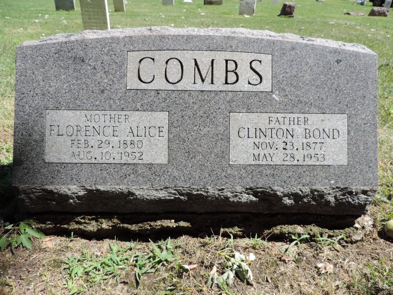 Combs, Clinton Bond (1877-1953) – Fort Hill Cemetery